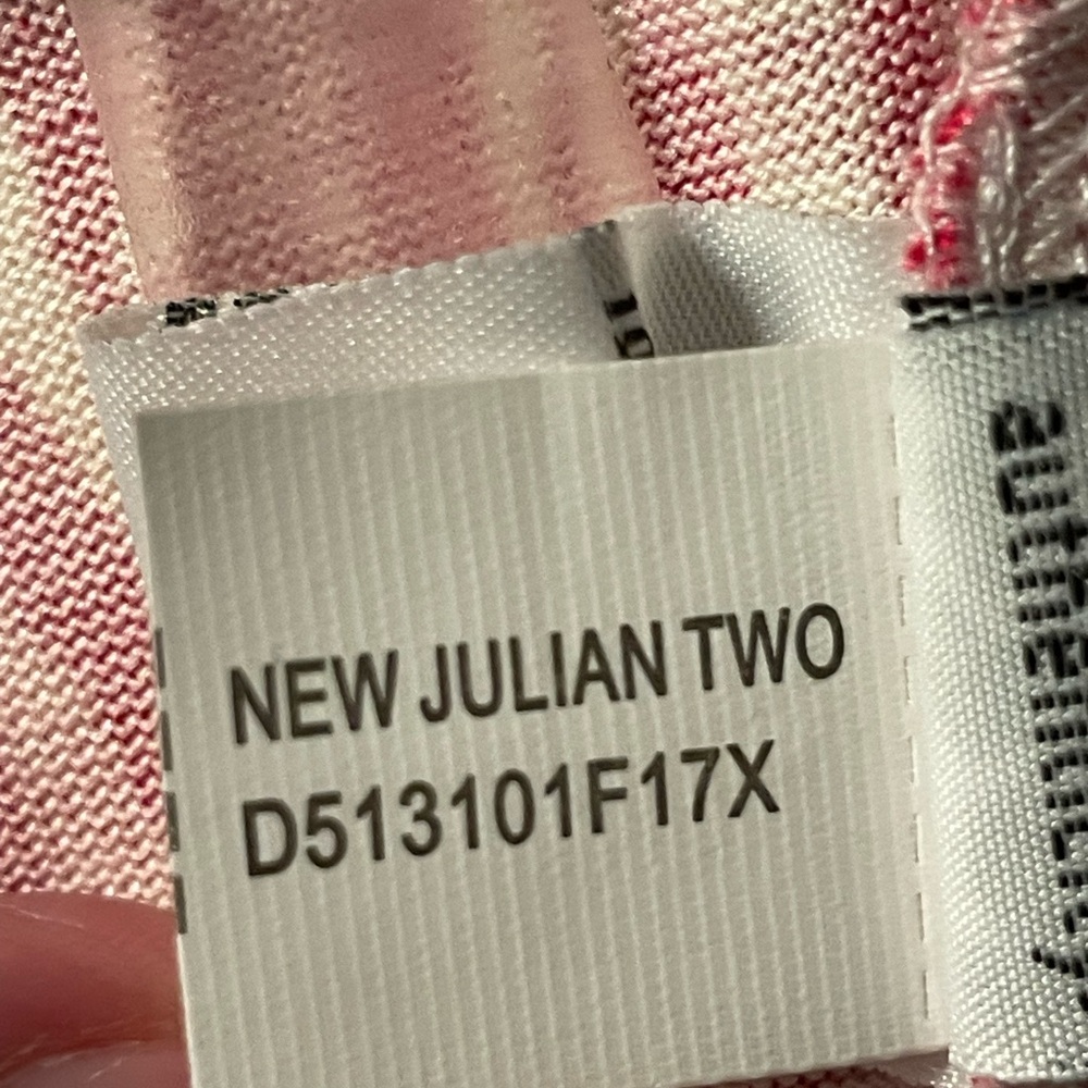 Diane Von Furstenberg New Julian Two wrap dress 100% silk. Hot Pink white Size 6 - Picture 14 of 15